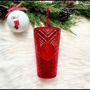 24oz Red Jeweled Starbucks Tumbler